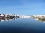 Sol och snö över Björholmen