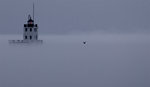 Tät dimma.  Lake Michigan, Milwaukee, US