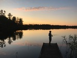 Fishing by the lake