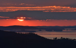 Solnedgång vid Koli nationalpark.