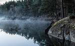 Morgondimman lättar