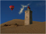 Lighthouse and Hot Air Ballon