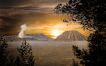 Solnedgång Mount Bromo, Indonesien