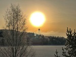 HögaKustenbron en krispig vinterdag