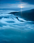 Moonrise over Gullfoss