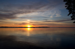 Solnegång vid Vadstena (Vättern)