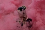 Pink smoke