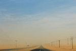 A road in the desert.