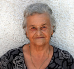 Kvinna Skiatos Grekland