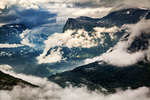 Molnsvep &ouml;ver Geirangerfjorden