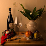 Frukt och vin, experiment med ljus.