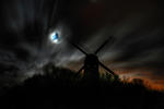 080124 - Häljarp's windmill at night I, first HDR trial