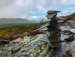 Stacked stones on the mountain