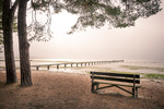 Bänken på stranden