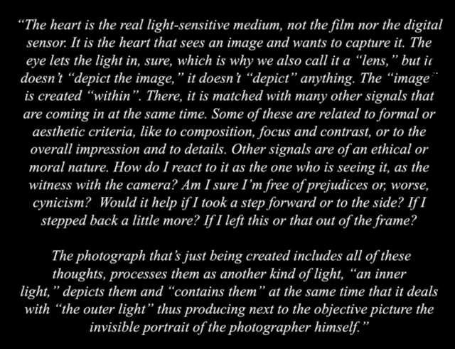 en fotograf, beskrivning