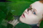 Model and frog