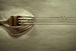 Heart filled fork