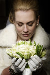 Bride holding flowers