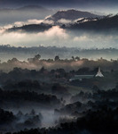 Morgon över Kandy, Sri Lanka