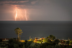 A thunderstorm in the distance...