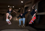 3 skaters in the air
