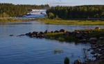 Utsikt från stranden av Piteälven