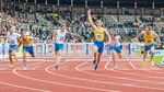 Max Hrelja vinner finnkampens 110 m Häck